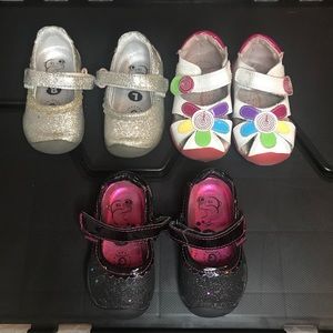 3 Pairs Pediped Soft Mary Jane Dress Shoes Size 19